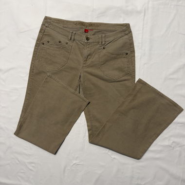 ESPRIT Damenhose Beige, Cord-Optik, Bootcut