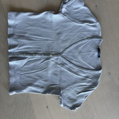 Haut rayé gris pour femme