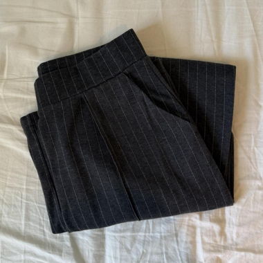 Striped wide-leg trousers