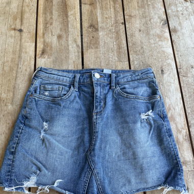 blaue Jeansrock