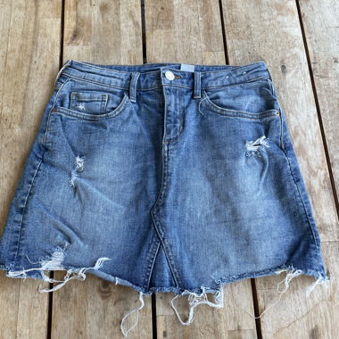 blaue Jeansrock