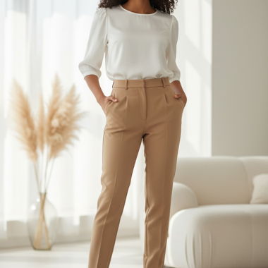 ZARA Anzughose Beige XS