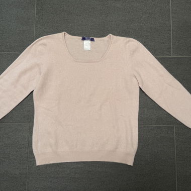 Maglione in 100% cachemire rosa Gran Sasso