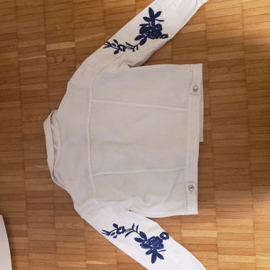 Mango weisse Blumenjacke