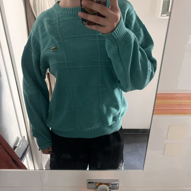 Maglione in maglia Lacoste turchese