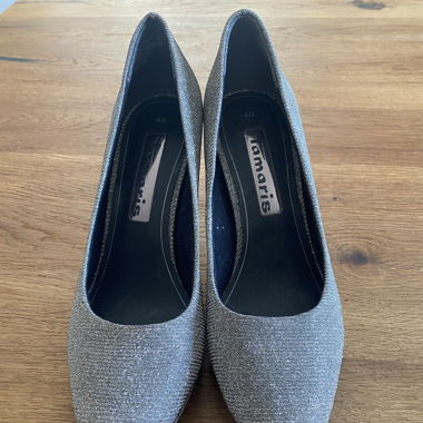 Tamaris Pumps Glitzer Silber 