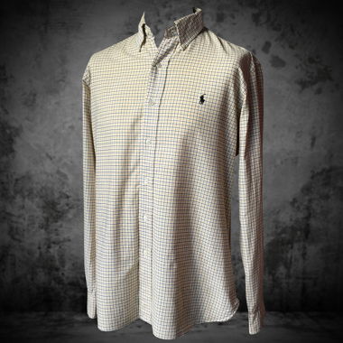 Polo Ralph Lauren Chemise coupe ajustée beige pour hommes L
