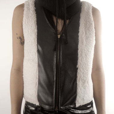 Gilet in pelle reversibile -