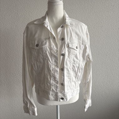 Giacca di jeans bianca