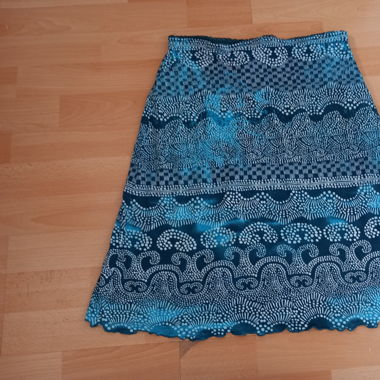Above the Knee Blue Skirt 