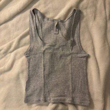 Grey Rib Tank Top