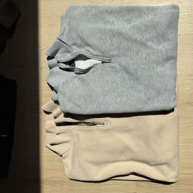 2x Felpe con colletto con zip