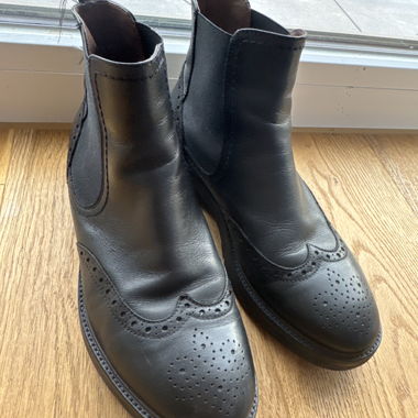Genuine leather ankle boots