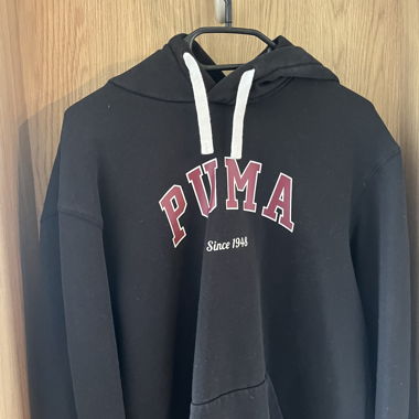 Black PUMA hooded sweatshirt