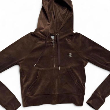 Felpa Juicy Couture in velluto marrone