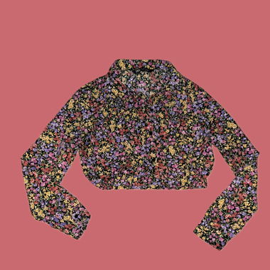 Chemise fleurie à manches longues