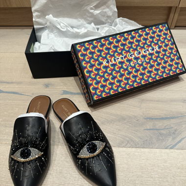 Kurt Geiger Evil Eye pelle nera 39