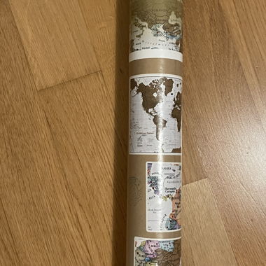 Poster mappa del mondo da grattare (non usato)