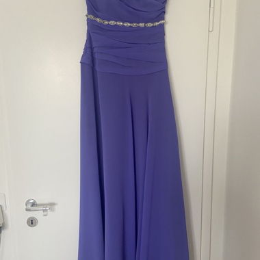 Robe de soirée violette avec boléro, bretelles amovibles