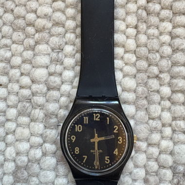 Black Swatch Analog Watch