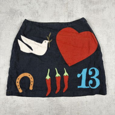 Jupe Cheap and Chic Moschino motifs - en lin - S
