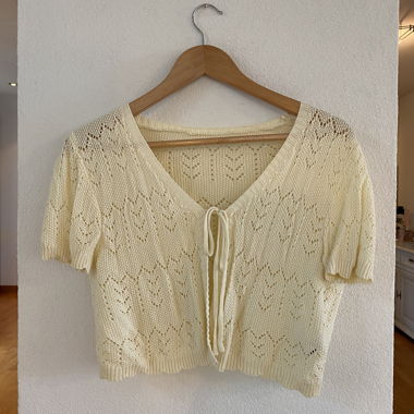 Cropped Strickjacke