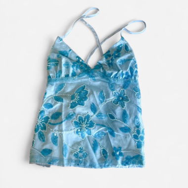 Paillettenbesticktes Cami-Top