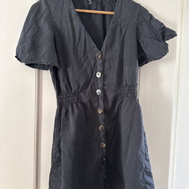Black Short-Sleeve Dress