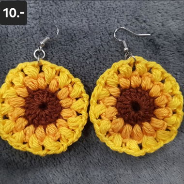 Boucles d'oreilles en crochet - fait main 