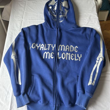 Giacca con zip centrale blu
