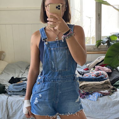 H&M Divided short denim dungarees blue size EUR 40