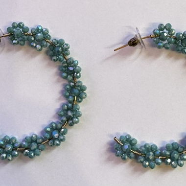 Boucles d'oreilles perles turquoise