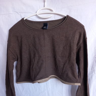 Crop top brun