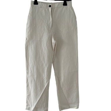 Pantalon en mélange lin WOOD WOOD crème T. 36