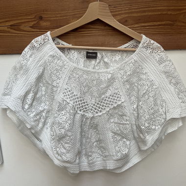 White Lace Crop Top