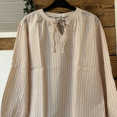 Pink striped blouse