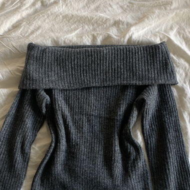 Off shoulder langarm shirt
