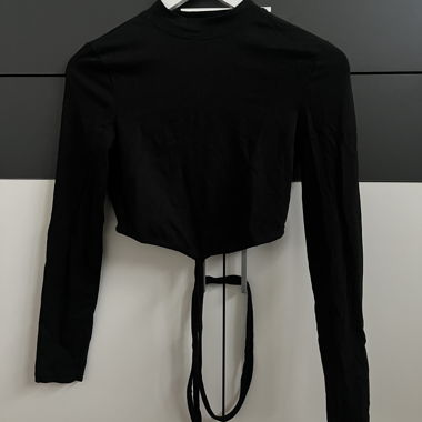 Crop top à longues manches à lacer Taille S 