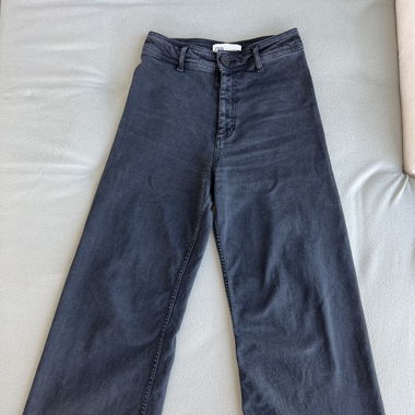 Zara black wide leg pants 