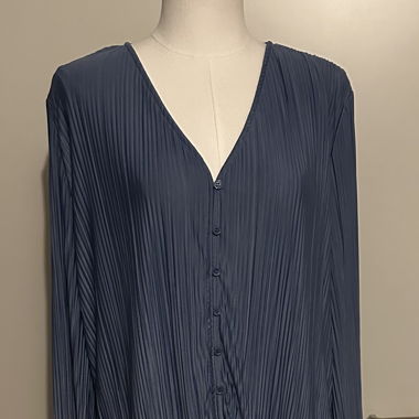 Blusa plissettata blu Samsøe