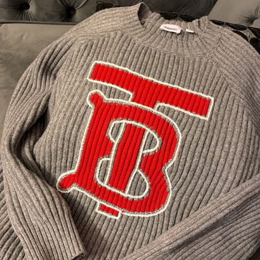Maglione Burberry grigio – taglia L