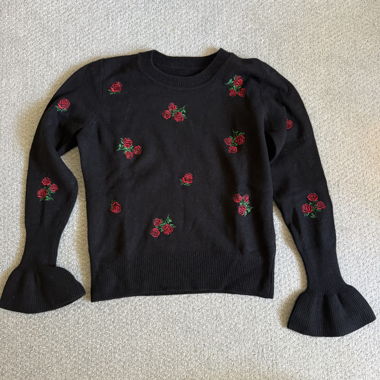Sandro Rose bestickter Pullover