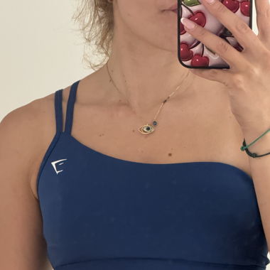 Brassière de sport Gymshark une épaule bleu cobalt