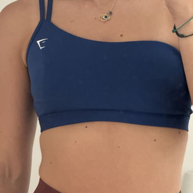 Gymshark one shoulder sports bra cobalt blue