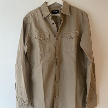 Jack & Jones beige Freizeithemd L