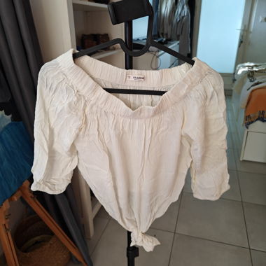Haut épaules nues blanc