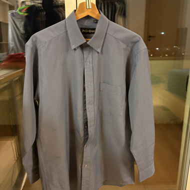 Camicia uomo Yves Saint Laurent a quadri blu