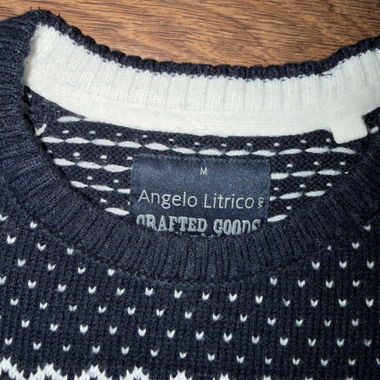 Pull de Noël Angelo Litrico bleu M