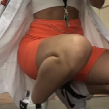 Orange Biker Shorts