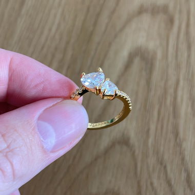 Anello Pandora dorato a cuore taglia 52